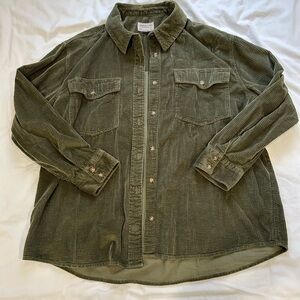 American Eagle Outfitters Olive Corduroy Jacket